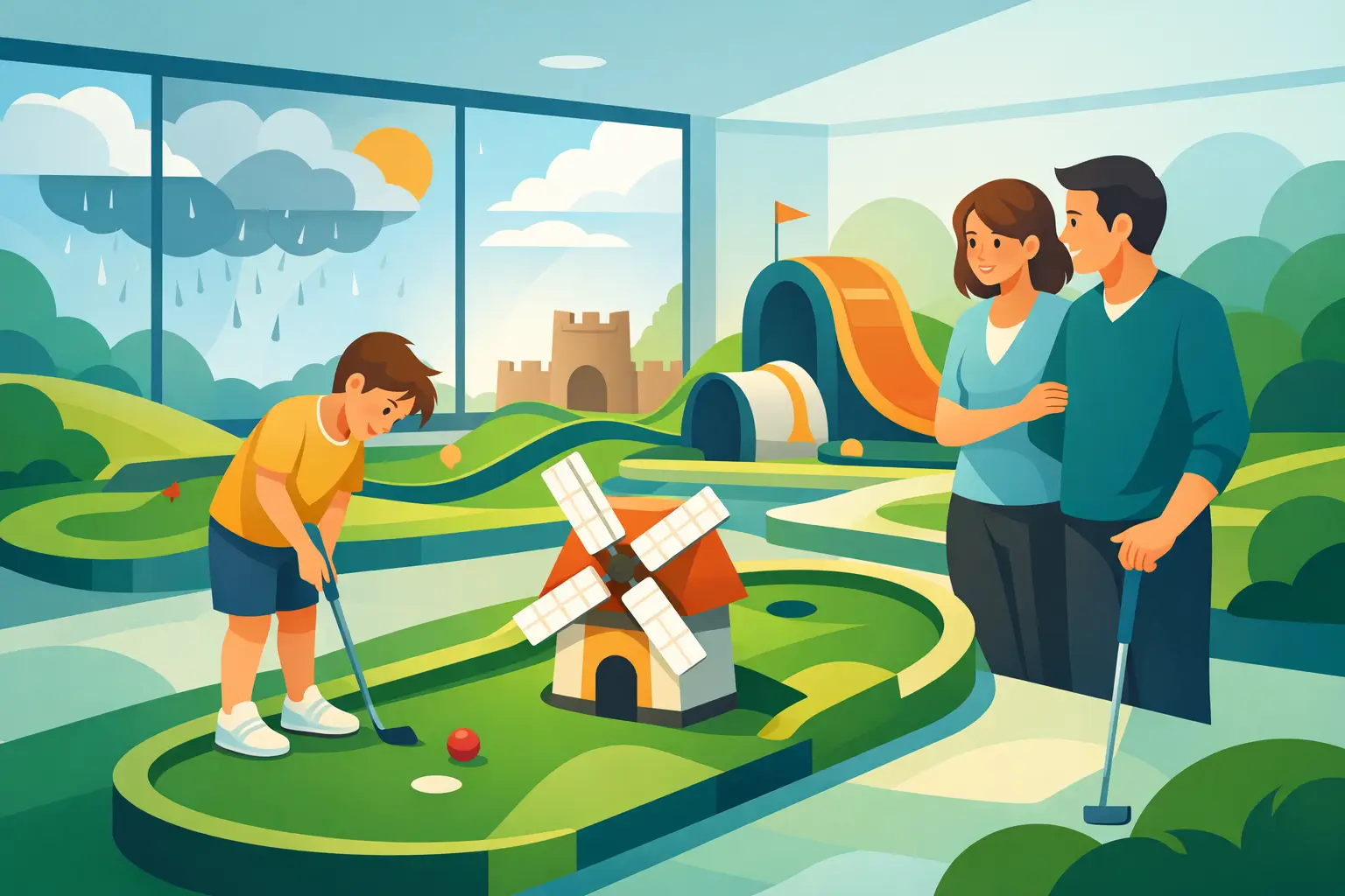 Minigolf für Familien indoor - Spaß bei jedem Wetter
