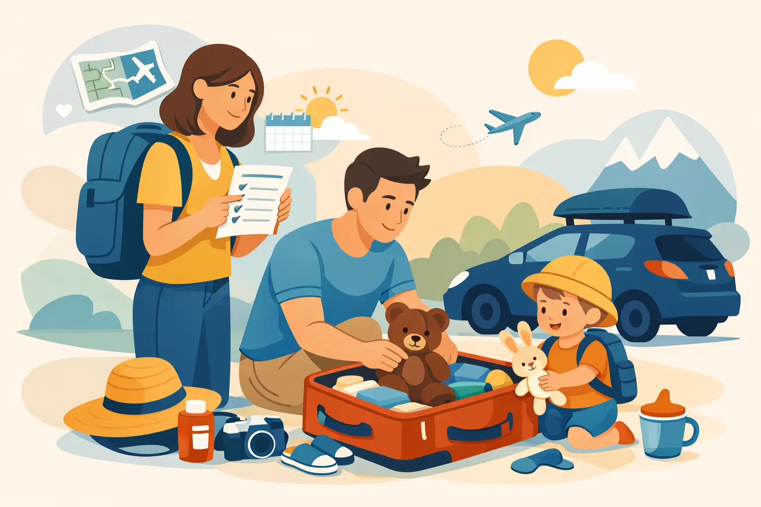 Familienausflug mit Kleinkind vorbereiten
