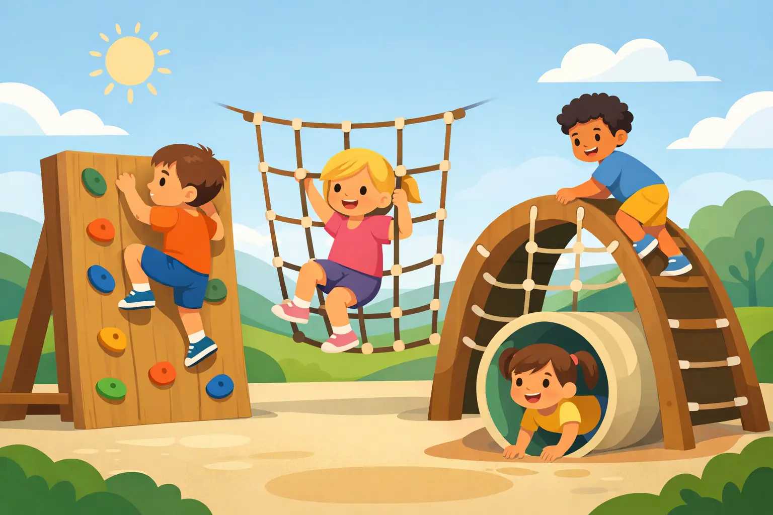 Kletterspiele für Vorschulkinder mit viel Spaß
