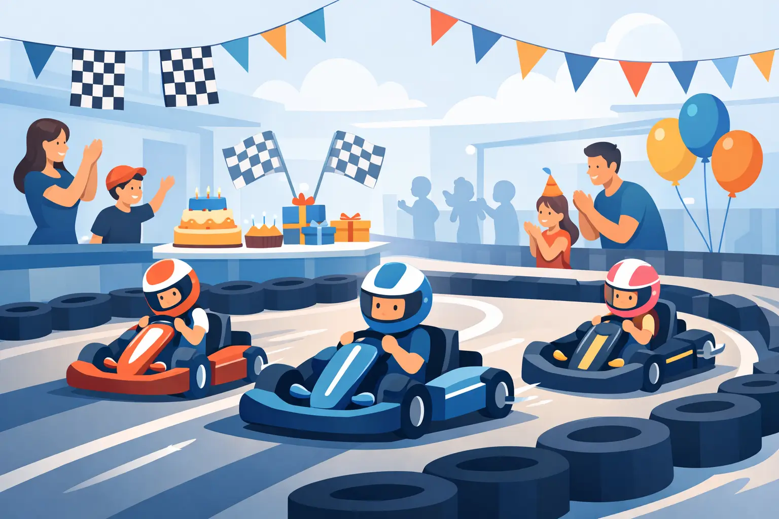 Kinderparty mit Kartbahn - Beispiel für Action